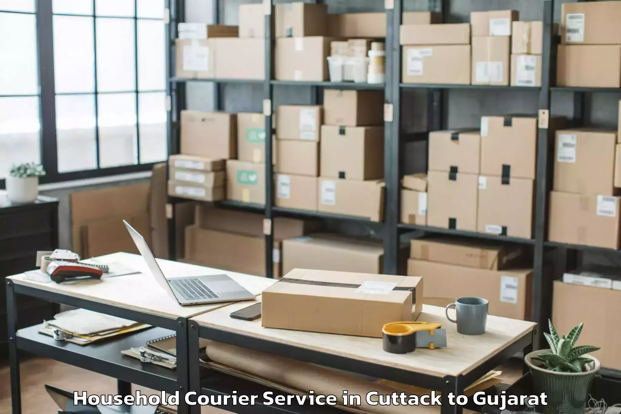 Book Cuttack to Adalaj Household Courier